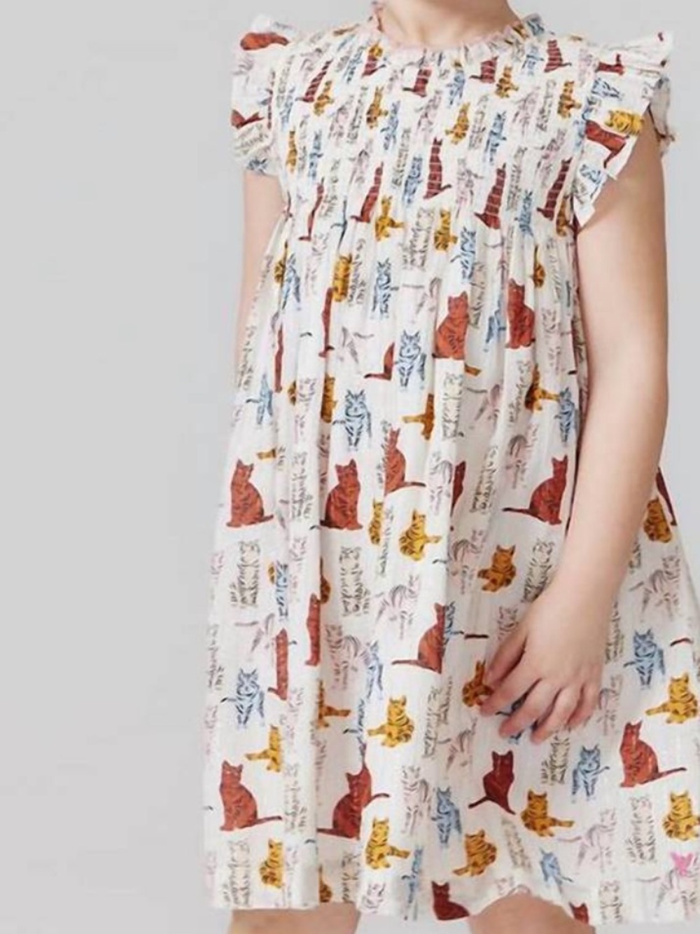 Pink Chicken Stevie Dress in Playful Cats